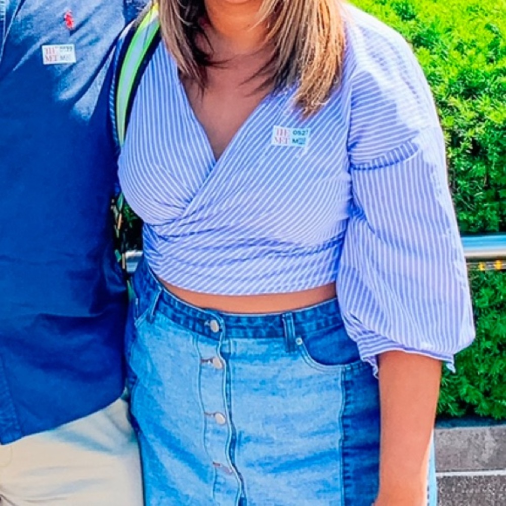 Zara wrap top💙🤍